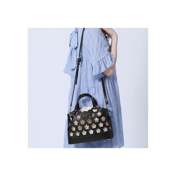 マリークワント MARY QUANT パンチングデイジー2WAYミニトート （ブラック）