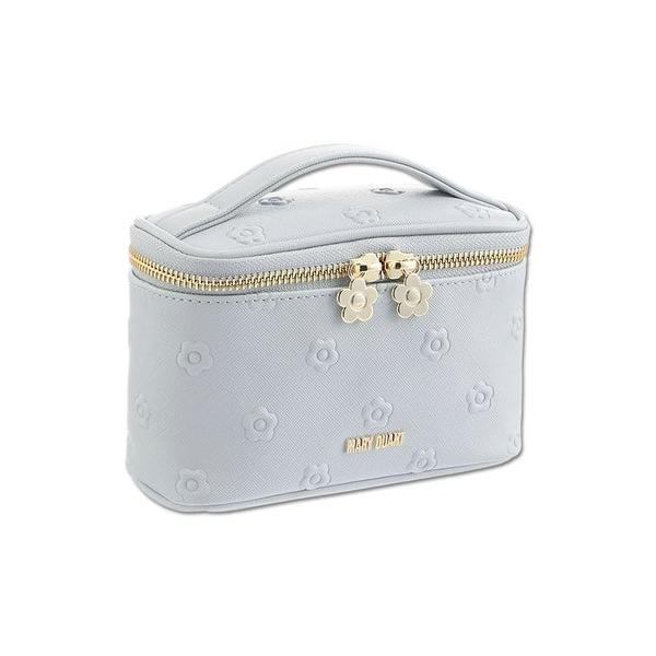 マリークワント MARY QUANT シンプルエンボスデイジーバニティ （ライトブルー）