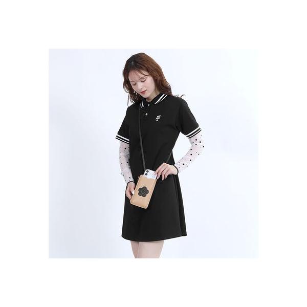 マリークワント MARY QUANT デイジーパッチ モバイルショルダー （ピンクベージュ）