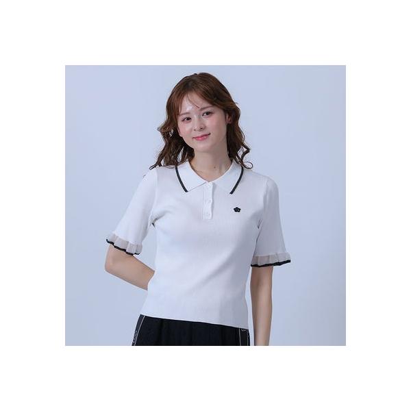 MARY QUANT（マリークヮント） マリークワント フリルニットポロ プル