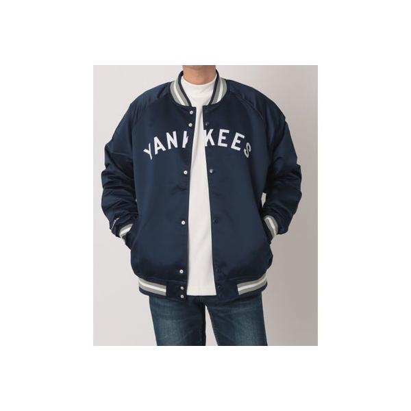 ミッチェルアンドネス mitchell &amp; ness MLB LIGHTWEIGHT SATIN JACKET ジャケット （ヤンキースネイビー）