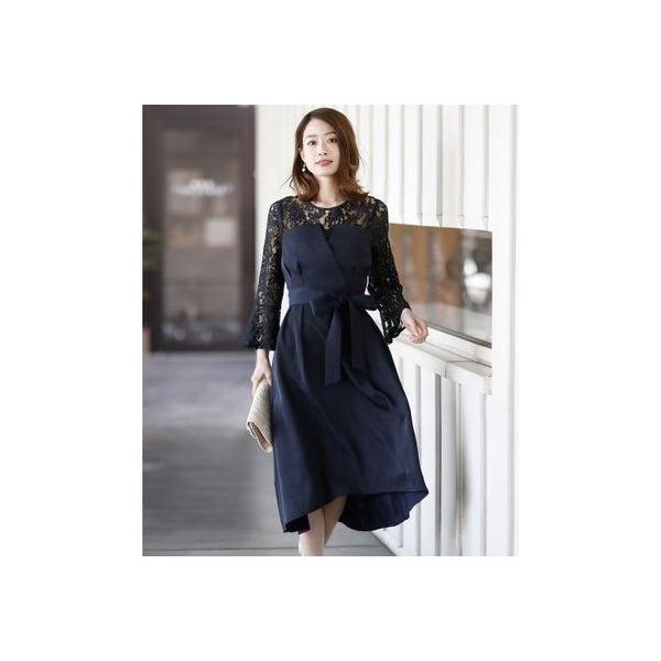 新作 通販 ネイビ 二次会 謝恩会 セレモニー大きいサイズ対応フォーマルパーティードレス ロングスカート 結婚式ワンピース プールヴー フレア Pourvous Ecr1b851 売上 格安 Jlt Polinema Org