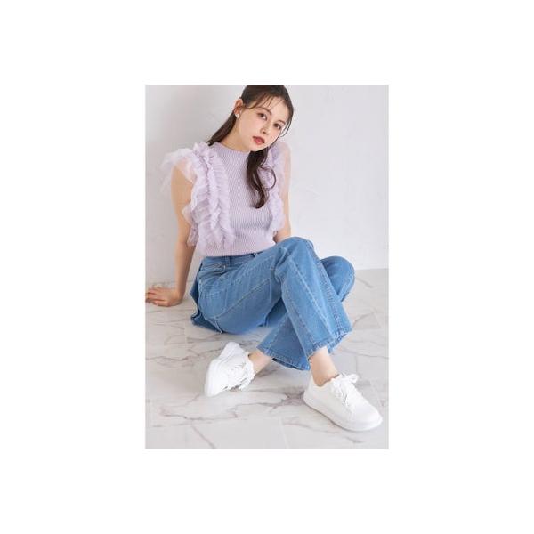 S・Mサイズ展開】後ろビックリボン付きデニムパンツ【vialette