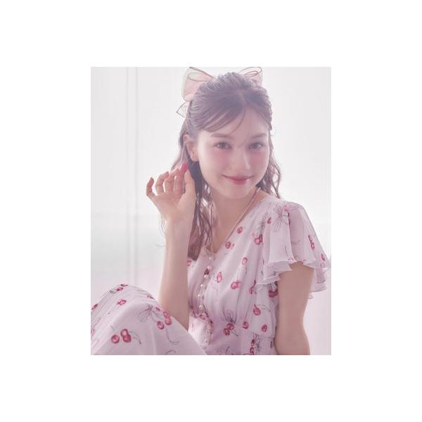 トッコクローゼット tocco closet チェリー×リボンプリントフロント