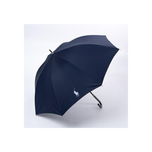 ポロ ラルフ ローレン POLO RALPH LAUREN 【日本製】雨傘 長傘 ビッグポロポニー ロゴ ワンポイント ユニセックス （ネイビーブルー