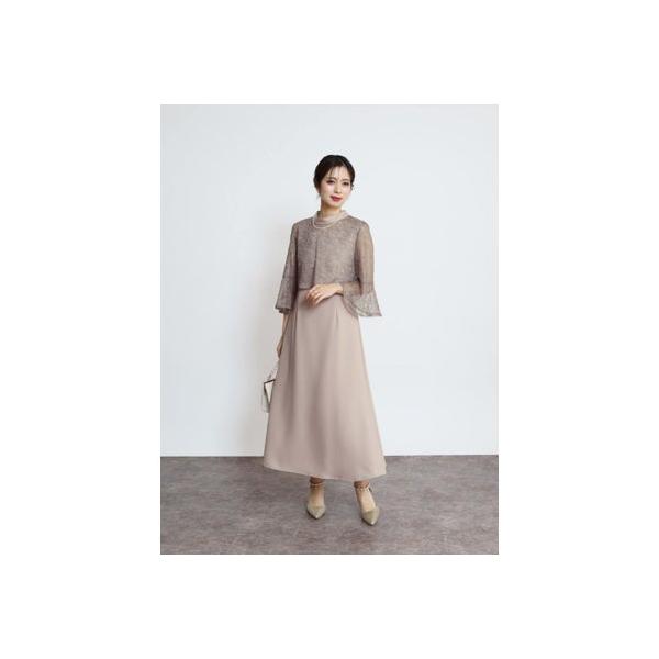 リルフェテ Rire Fete ケープライクレースワンピース （ピンク