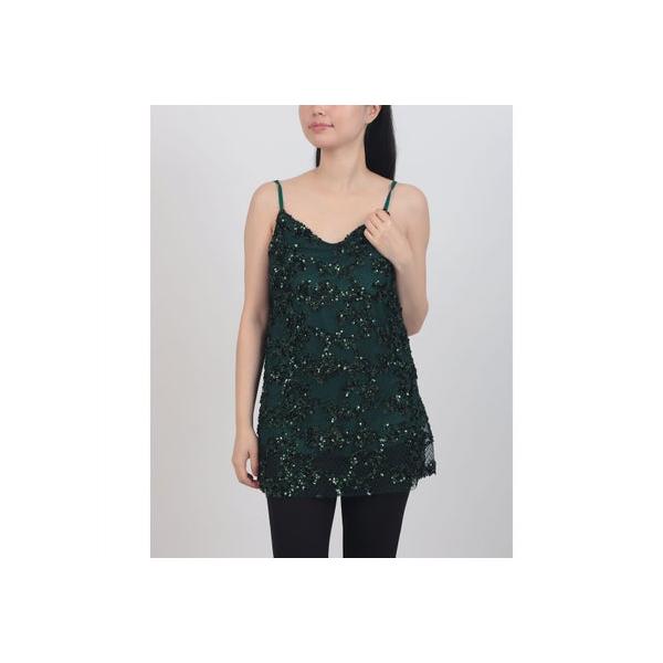 リナシメント RINASCIMENTO スパンコールビーズキャミトップス （Verde）
