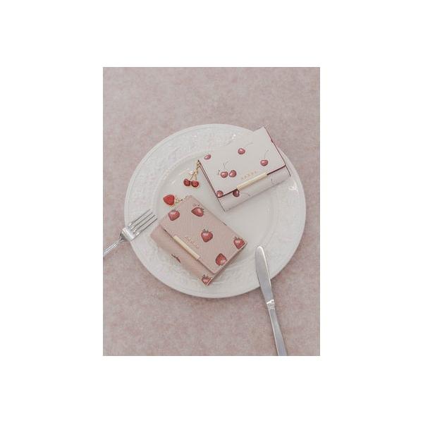 RANDA（ランダ） 【Cherry＆Strawberry】チャーム付き三つ折り