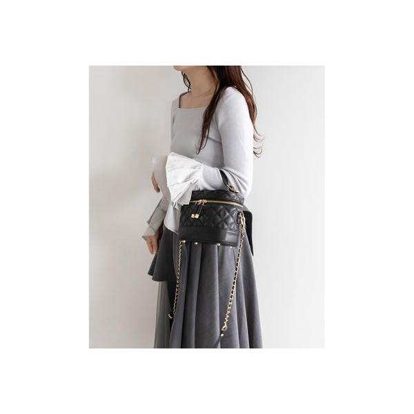 RANDA（ランダ） キルティング2WAYバニティバッグ （BLACK