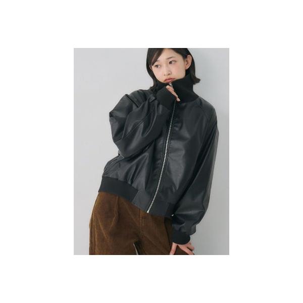 レトロガール RETRO GIRL リブカラーレザーBZ （BLK1）