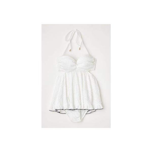 rienda（リエンダ） バックオープンチュニックビキニ WHT【交換・返品