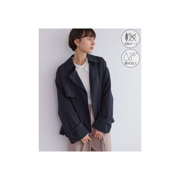 ＊美品＊ ROPÉ PICNIC ショートトレンチコート/撥水加工 ROPE' PICNIC｜【撥水加工・花粉ガード】ショートトレンチコート