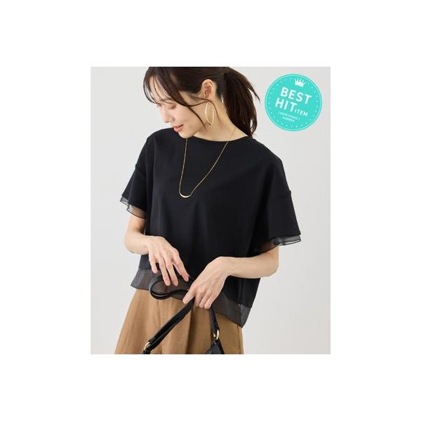 ロペピクニック ROPE' PICNIC 70シルケットシアードッキングトップス/着丈が選べる・UVカット・接触冷感 （ブラック（01））
