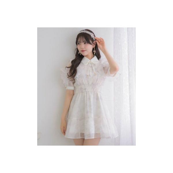 ROJITA（ロジータ） 花柄半袖ミニワンピース （アイボリー