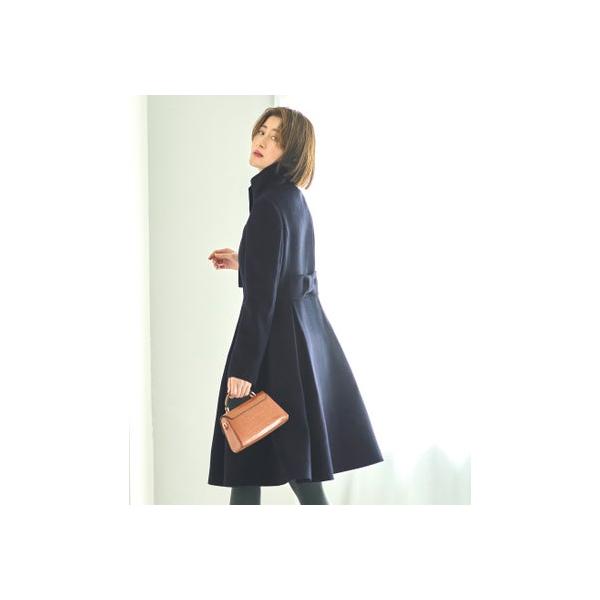 定価2.6万☆未使用タグ付☆ルイルエブティック　コート　リボン フレア　Aライン RUIRUE BOUTIQUE（ルイルエブティック） ウール100% ｜ バックリボン