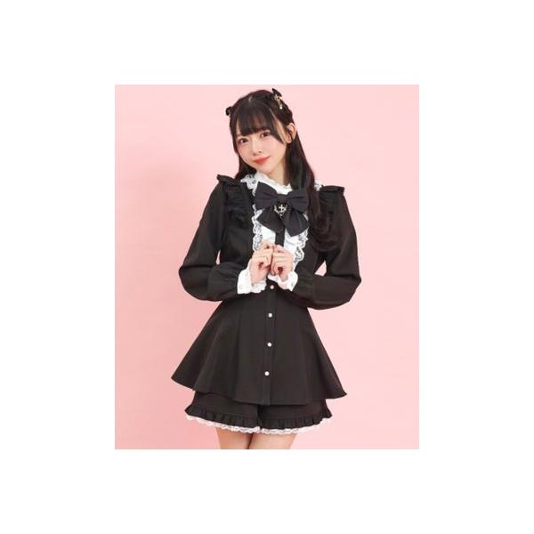 Secret Honey アクセサリーリボンレースフリルセットアップ 黒 シークレットハニー Secret Honey アクセサリーリボンレース