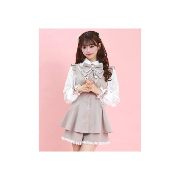 Secret Honey シークレットハニー レース袖ラッフルセットアップ