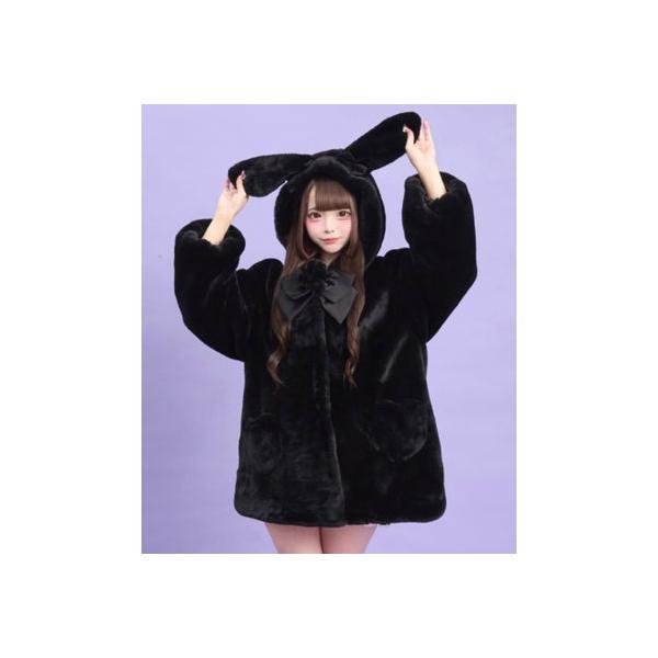 Secret Honey（シークレットハニー） うさ耳ファーコート （クロ