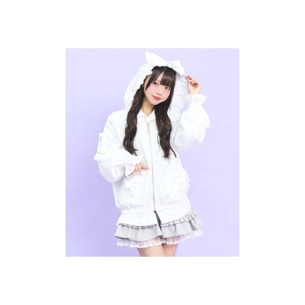 Secret Honey（シークレットハニー） リボンフードブルゾン （ホワイト
