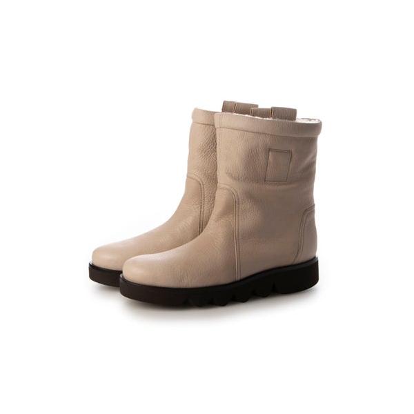 SAYA（サヤ） SAYA 3.5cm本革ボアライニングショートブーツ