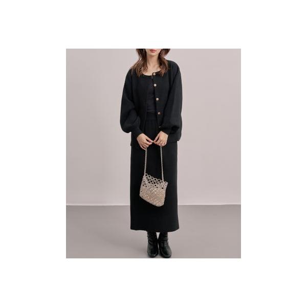 SAISON DE PAPILLON（セゾンドパピヨン） カーディガン×スカートニット