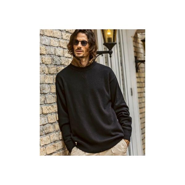 ジェイエイチ ジュンハシモト JH junhashimoto 【WEB・直営店限定】コットン カシミヤ ルーズシルエット クルーネックニット （ブラッ