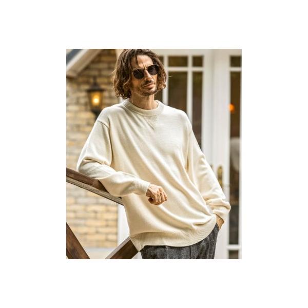 ジェイエイチ ジュンハシモト JH junhashimoto 【WEB・直営店限定】コットン カシミヤ ルーズシルエット クルーネックニット （ホワイ