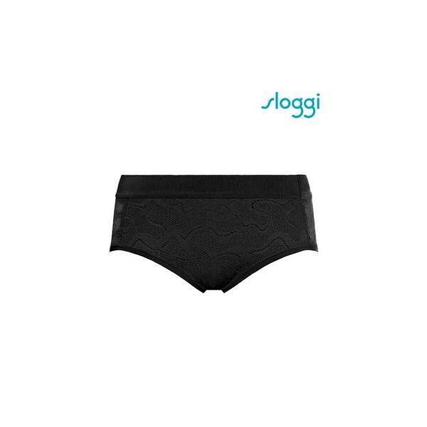 スロギー sloggi ゴーオールラウンド レース ヒップスター ラージ （ブラック）【交換・返品不可】