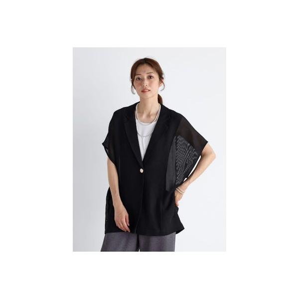 クローブ CLOVE シアーメッシュ半袖ジャケット （ブラック