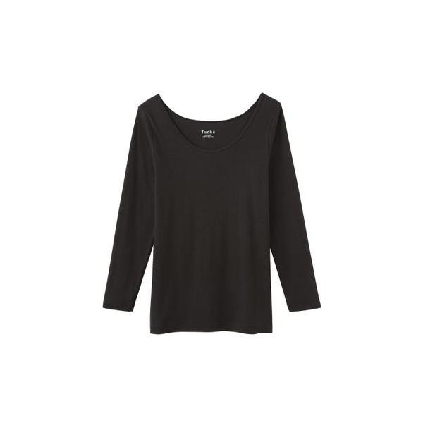 他サイト： トゥシェ Tuche 綿100％【天然美容成分配合】着るコスメ 8分袖インナー （ブラック）の商品画像