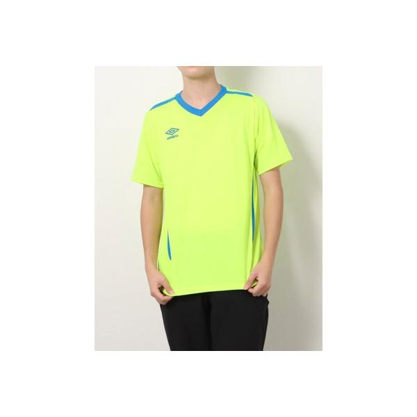 アンブロ UMBRO メンズ サッカー/フットサル 半袖シャツ ハンソデプラクテイスシヤツ UUUTJA65 （グリーン）