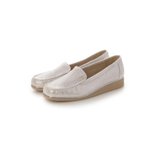 アンリーフ unReef ウェッジヒールモカシン （プラチナ） : ブランド