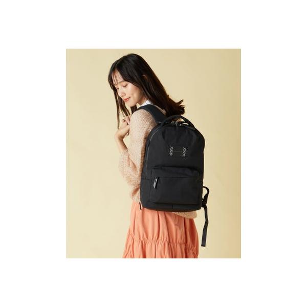 ヴィーガンヴュー veganview crinkle nylon backpack Msize （ブラック 