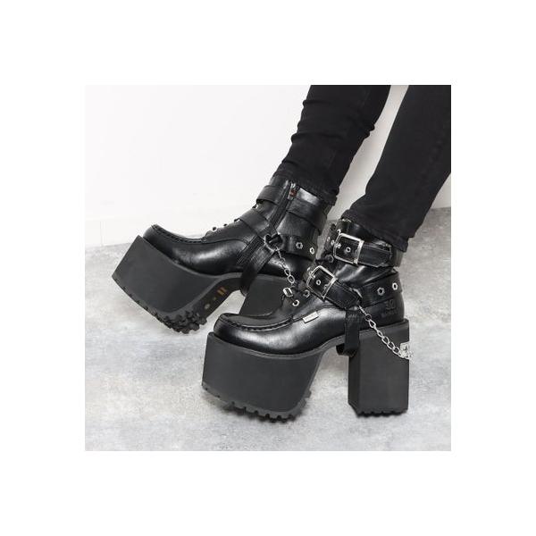 ヨースケ YOSUKE 【直営SHOP限定】厚底レースアップブーツ （ブラック）