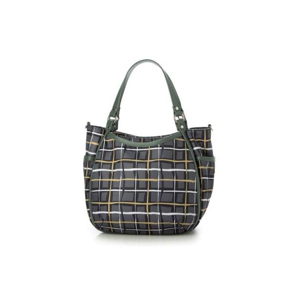 Y'SACCS（イザック） ドローイングチェック2WAYミニトート （グレー