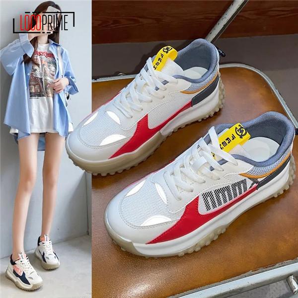 スニーカー レディース ランニングシューズ ウォーキングシューズ カジュアルシューズ 幅広 軽量 厚底 背が高く見え シックレート 運動靴 スポーツ 滑り止め loco Loco Prime 通販 Yahoo ショッピング