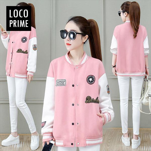 スタジャン レディース 大きいサイズ ゆったり 代30代40代 野球服 スタジアムジャンパー ジャケット ビッグシルエットカジュアル ライトアウター 体型カバー 2228loco Loco Prime 通販 Yahoo ショッピング