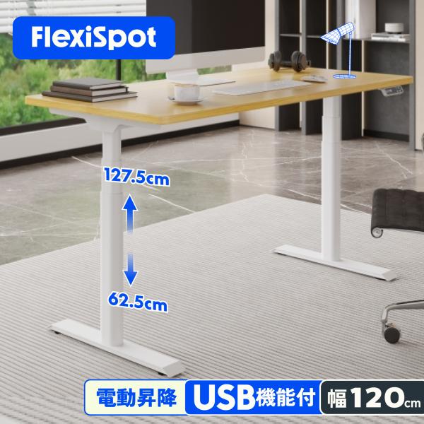 FlexiSpot 昇降式デスク 電動 FlexiSpot E8 パソコンデスク 120 昇降