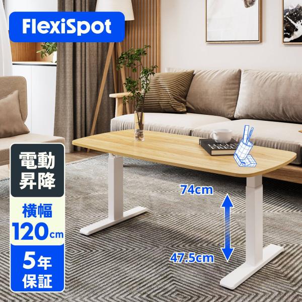 ローテーブル 120 丸 昇降式テーブル FlexiSpot T3昇降テーブル センターテーブル 高さ調整 テーブル 昇降デスク 電動昇降デスク オフィスデスク 幅120cm