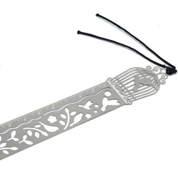 ブックマーク ステンレス 4種類 セット しおり 栞 繊細 軽い 定規 本