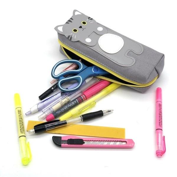 ペンケース ネコ ねこ アニマル かわいい おしゃれ 筆箱 ペンポーチ 雑貨 小物入れ 文房具 文具 ステーショナリー キャンバス シンプル マチ付き 帆布 丈夫 横型 Lg Pencase Cat ロジック Logic Yahoo 店 通販 Yahoo ショッピング