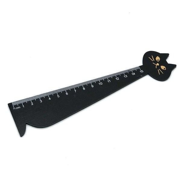 ロジック 定規 猫 2種類セット 長さ：15cm [LG-RULER-CAT-2SET] 文房具
