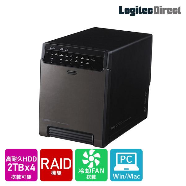 ロジテック 外付けHDD RAID機能搭載 4BAYケース + WD Red Pro ロジテック 外付けHDD RAID機能搭載 4BAYケース + WD Red Pro
