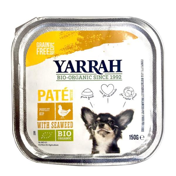 正規輸入品 Yarrah ヤラー 犬用 チキンと海藻のドッグパテ 150g 安心と信頼
