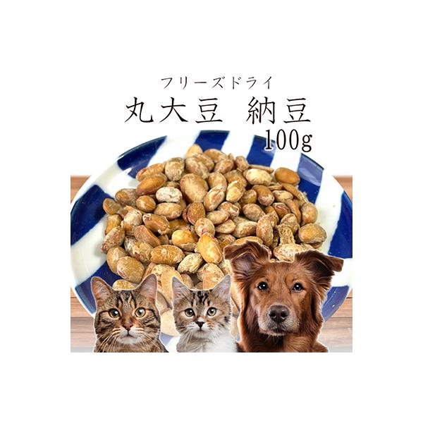 おやつ 無添加  国産（北海道産） フリーズドライ丸大豆納豆 100gメール便  ロゴスペット 犬用 猫用おやつ 猫おやつ 猫用犬猫用