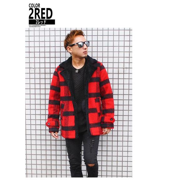 コート ランチコート ボア チェック メンズ Bitter 赤 レッド 白 ホワイト 送料無料 Buyee Buyee Japanese Proxy Service Buy From Japan Bot Online