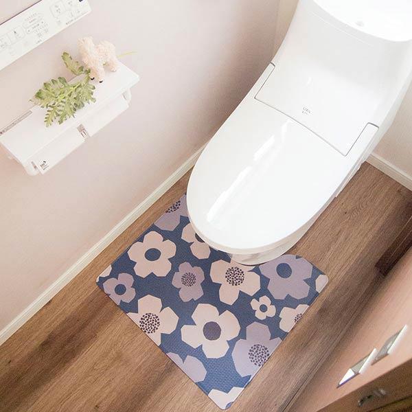 トイレマット トイレ用マット トイレ 敷きマット 拭ける抗菌 防臭北欧風トイレマット 55x60cm フラワー Tou Okt ロハス インテリア 通販 Yahoo ショッピング