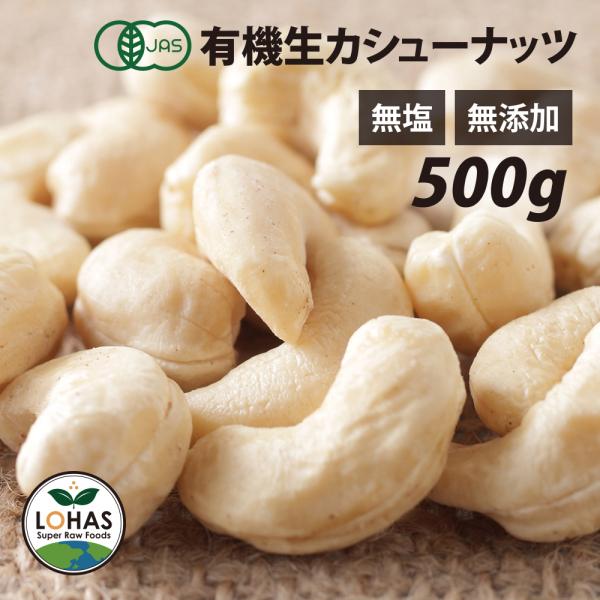 オーガニック カシューナッツ（生） 500g ノンロースト インド産 無塩 無添加 遺伝子組み換えでない ナッツ 有機JAS認証  ビーガン