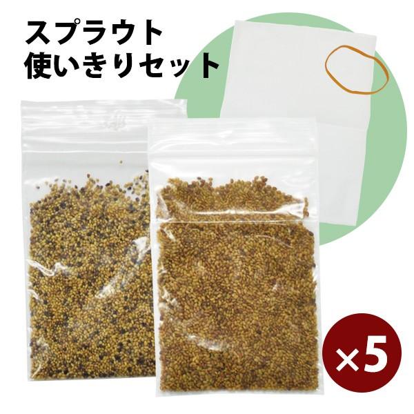 スプラウト使いきりタイプ アルファルファ レッドクローバー 各15g 5袋 無漂白 無消毒 メッシュと輪ゴム付き ポイント消化 メール便送料無料 Sprout Set5 オーガニック ローフード Lohas 通販 Yahoo ショッピング