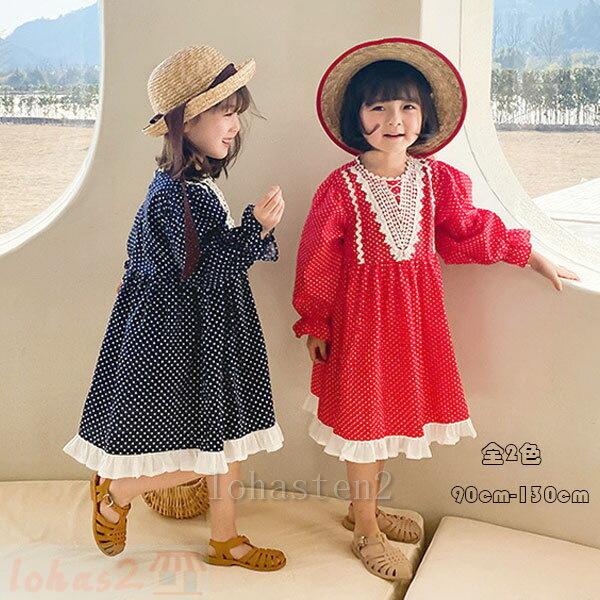 韓国子供服 春服 新作 女の子 水玉ワンピース ロング丈 可愛い キッズ 幼児 ワンピース ドット柄 ベビー 演出 Ntz Lohas2号店 通販 Yahoo ショッピング